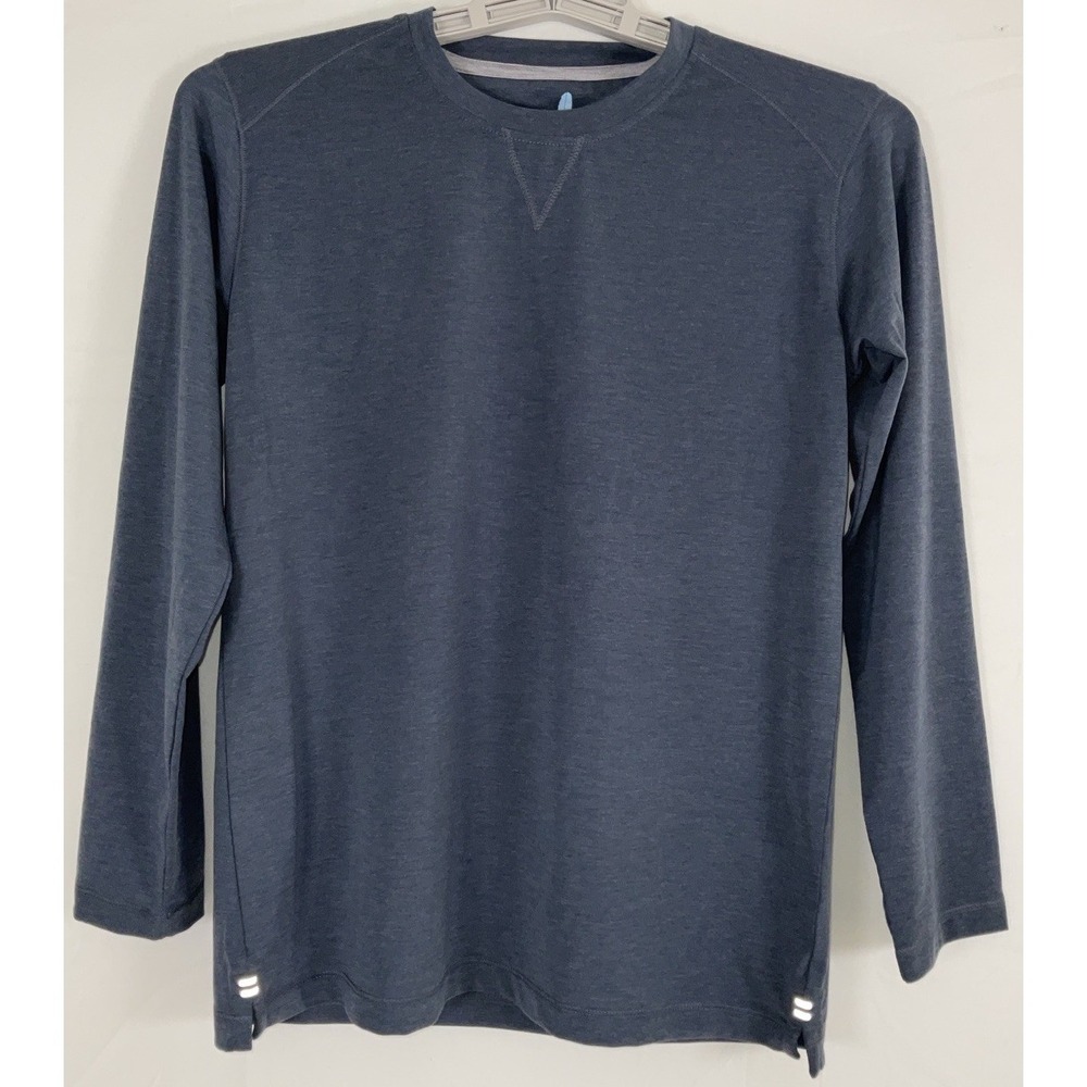 NWOT Johnnie-O Youth Course Jr. Performance Long Sleeve T-Shirt Navy Heather 10